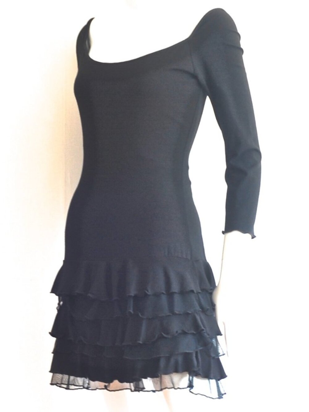 Betsey Johnson Flounced Black Short Dress - USA